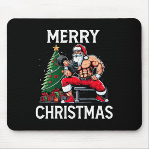 Tapis De Souris Joyeux Liftmas Drôle Père Noël Xmas Gym Bodybuildi