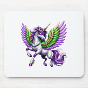 Tapis De Souris Joyeux Mardi Gras Unicorn Masque New Orleans Girls