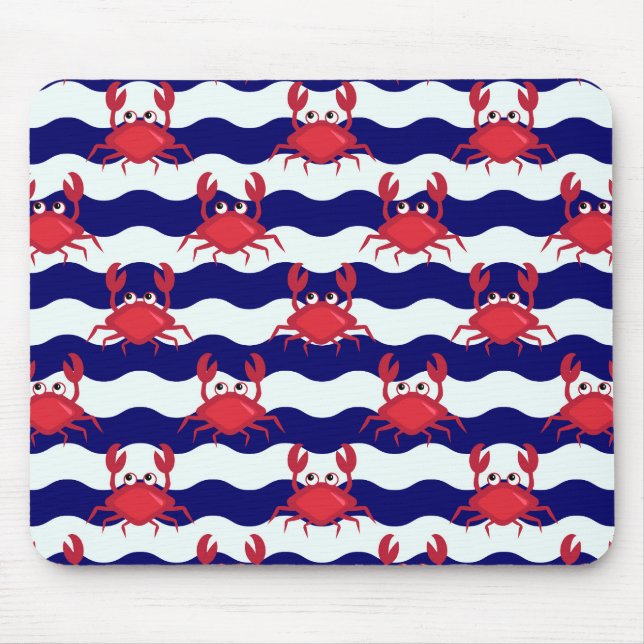 Tapis De Souris Joyeux Motif de crabes (Devant)