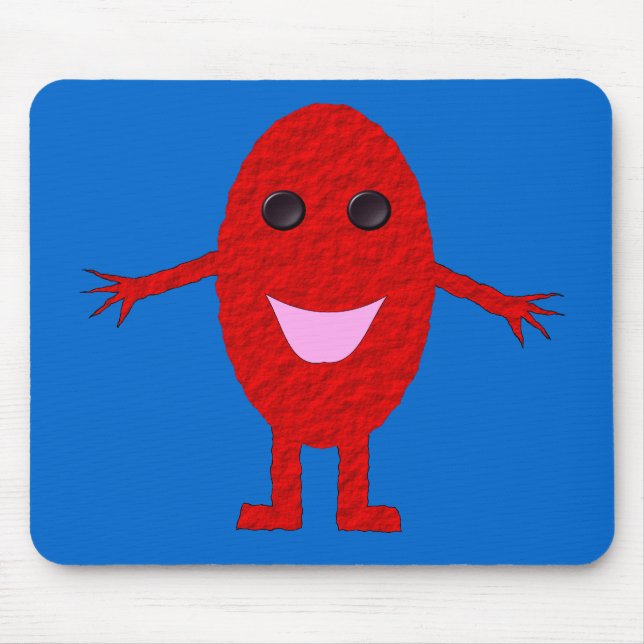 Tapis De Souris Joyeux Mousepad de Raisin Rouge (Devant)