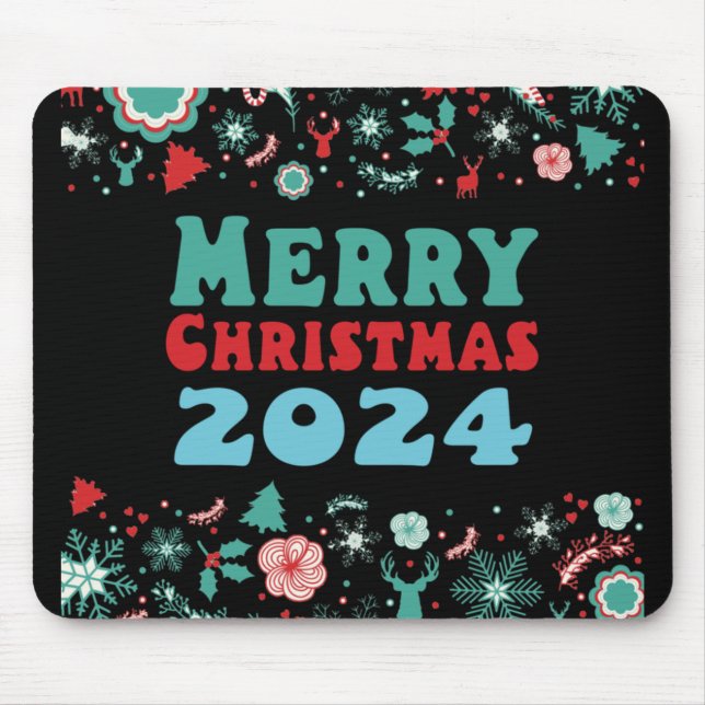 Tapis De Souris Joyeux Noël 2024 (Devant)
