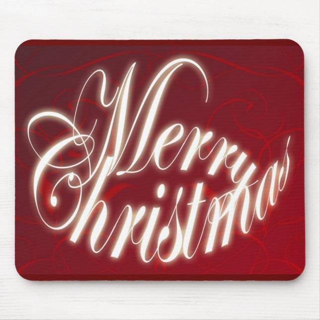 Tapis De Souris Joyeux Noël à Red Mousepad (Devant)