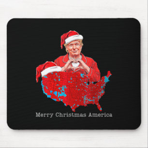 Tapis De Souris Joyeux Noël Amérique Donald Trump Couverture Noël