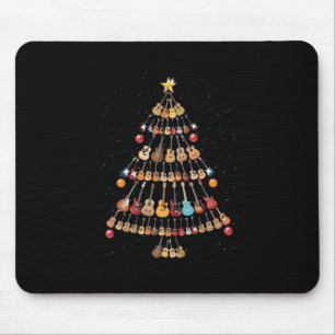 Tapis De Souris Joyeux Noël Arbre de Noël Ukulele Instrument
