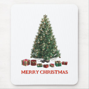 Tapis De Souris Joyeux Noël. Arbre (modèle 1) avec cadeaux