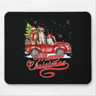 Tapis De Souris Joyeux Noël Berger australien Père Noël Reindeer
