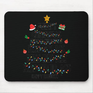 Tapis De Souris Joyeux Noël Bisous Mon Hanukkah de Bonne Humeur Xm