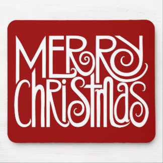 Tapis De Souris Joyeux Noël blanc Mousepad