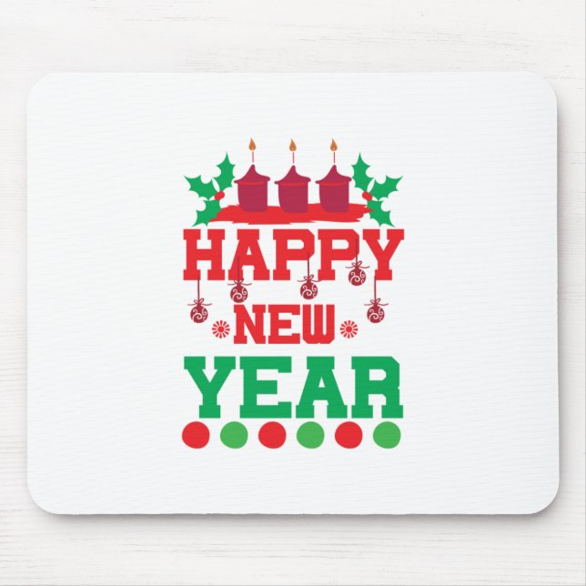 Tapis De Souris Joyeux Noël Bonne année (Devant)