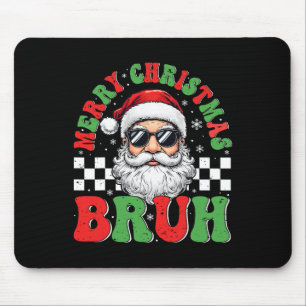 Tapis De Souris Joyeux Noël Bruh Funny Père Noël Retro Hommes W