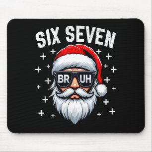 Tapis De Souris Joyeux Noël Bruh Santa Face 67 Mème Drôle de Dire