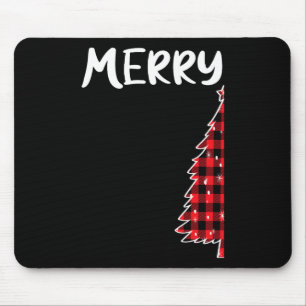 Tapis De Souris Joyeux Noël Buffalo Plaid Xmas Couples Ma
