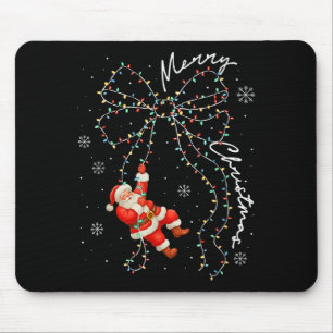 Tapis De Souris Joyeux Noël Chapeau Rouge de Père Noël Renne Xmas