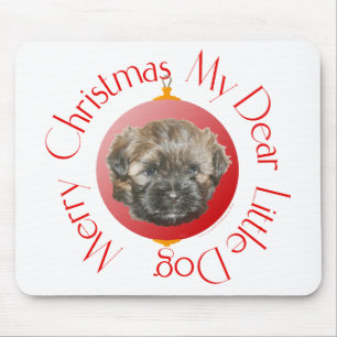 Tapis De Souris Joyeux Noël cher petit chien sauvé