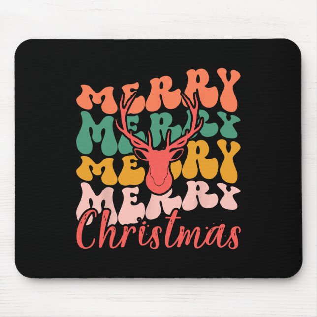 Tapis De Souris Joyeux Noël Christmas Xmas Amusement  (Devant)