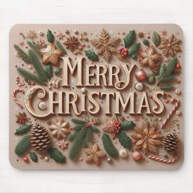 Tapis De Souris Joyeux Noël classique (Devant)
