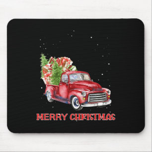 Tapis De Souris Joyeux Noël Clic Rouge Camion Arbre Famille Noël