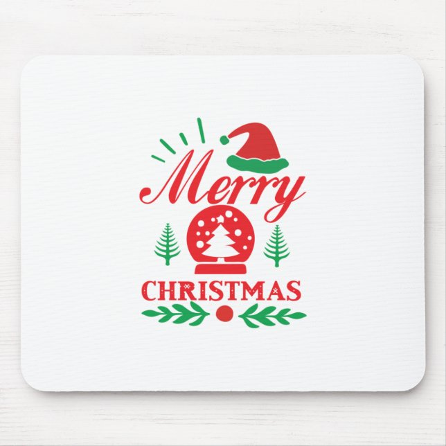 Tapis De Souris Joyeux Noël d'Art de Noël (Devant)
