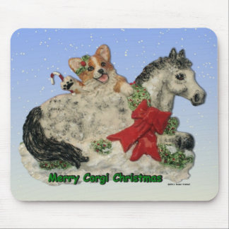 Tapis De Souris Joyeux Noël de corgi !
