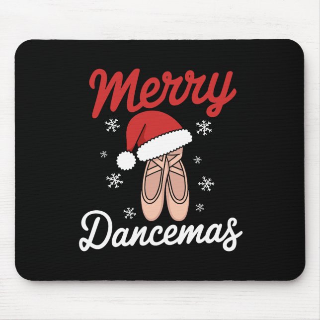 Tapis De Souris Joyeux Noël de danse Llet Professeur de danse Noël (Devant)