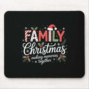 Tapis De Souris Joyeux Noël de Noël de la famille de chapeau Noël