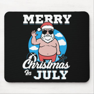 Tapis De Souris Joyeux Noël en Juillet Drôle de Père Noël