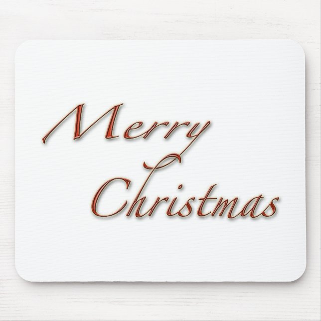 Tapis De Souris Joyeux Noël en texte rouge (Devant)