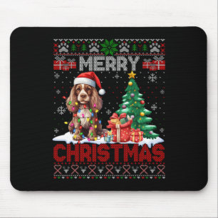 Tapis De Souris Joyeux Noël Er Amoureux de les chiens espagnols Vi