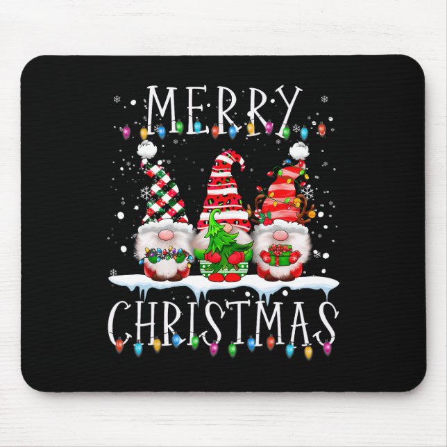 Tapis De Souris Joyeux Noël Gnome Funny Famille Noël Enfants Adult (Devant)