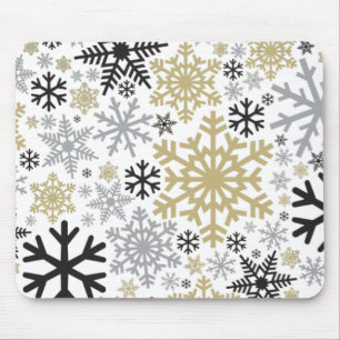 Tapis De Souris Joyeux Noël hiver Motif de flocon de neige