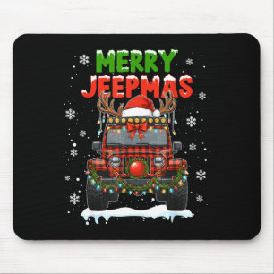 Tapis De Souris Joyeux Noël Jeepmas Guirlande Renne Noël Drôle