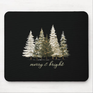 Tapis De Souris Joyeux Noël Joyeux Et Lumineux Arbre De Noël Femme