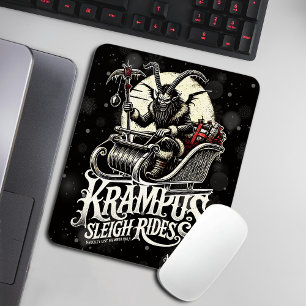 Tapis De Souris Joyeux Noël Krampus Krampus Promenades en traîneau