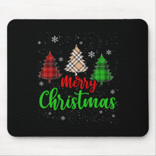 Tapis De Souris Joyeux Noël Lumières Rouge Noël Chapeau Noël Famil