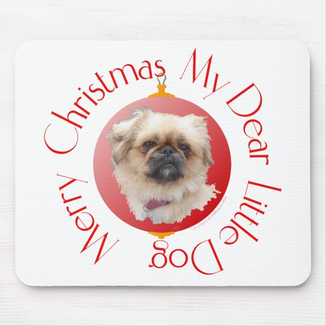 Tapis De Souris Joyeux Noël Pékinois (Devant)