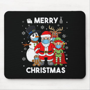 Tapis De Souris Joyeux Noël Père Noël Et Amis Garçons Famille Enfa