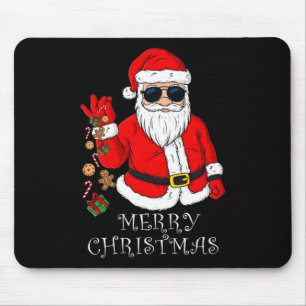 Tapis De Souris Joyeux Noël Père Noël Fun Pajamas famille Xma