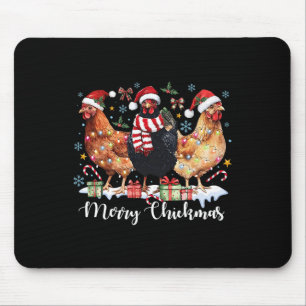 Tapis De Souris Joyeux Noël Poulet de Noël Coquette Poulet