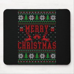 Tapis De Souris Joyeux Noël Renne Flocon de Neige Noël sale 