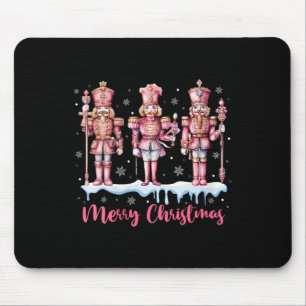 Tapis De Souris Joyeux Noël Rose Noisette Escouade Joyeux Fêtes