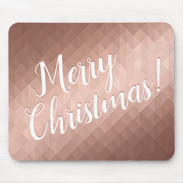 Tapis De Souris Joyeux Noël rose or (Devant)