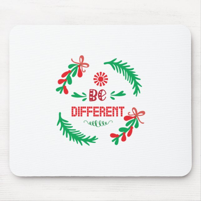 Tapis De Souris Joyeux Noël Sois différent (Devant)
