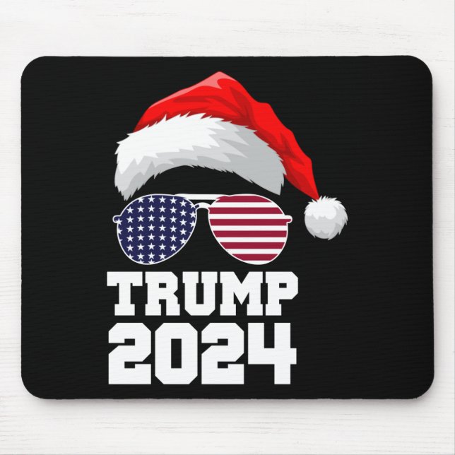 Tapis De Souris Joyeux Noël Trump 2024 (Devant)