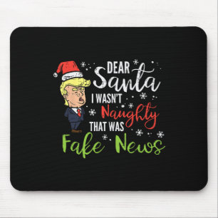 Tapis De Souris Joyeux Noël Trump Cher Père Noël Fake News Drôle X