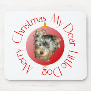 Tapis De Souris Joyeux Noël Yorkshire Terrier