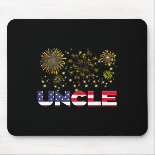 Tapis De Souris Joyeux Nouvel An 2025 Uncle American Flag Family F