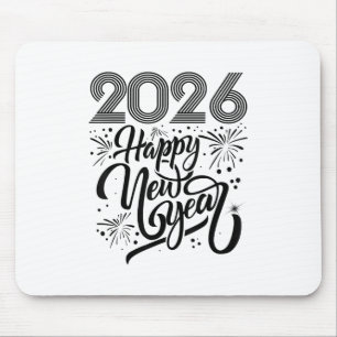 Tapis De Souris Joyeux Nouvel An 2026 Fireworks _1