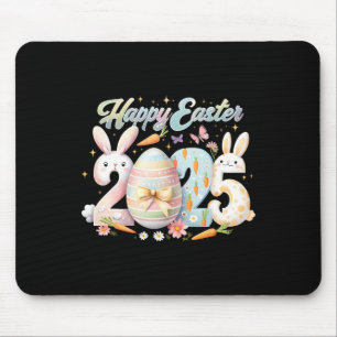 Tapis De Souris Joyeux Pâques 2025 Lapin Rabbit Face à la Journée