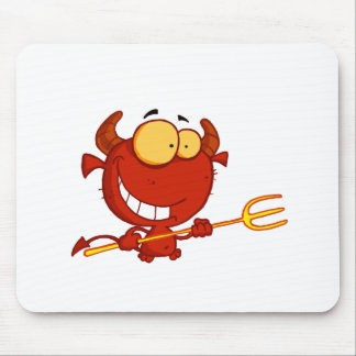 Tapis De Souris Joyeux petit diable avec fourche