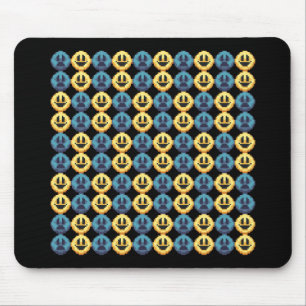 Tapis De Souris Joyeux Pixel Art triste